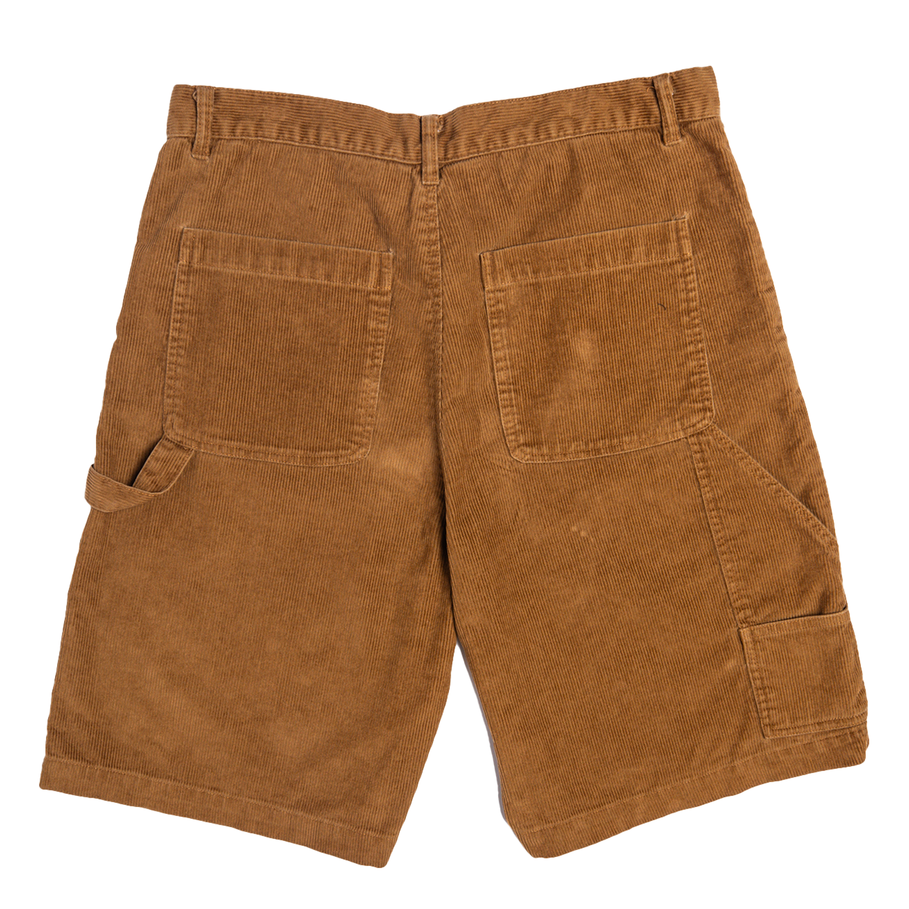 BARA Tan Washed Corduroy Double Knee Carpenter Shorts