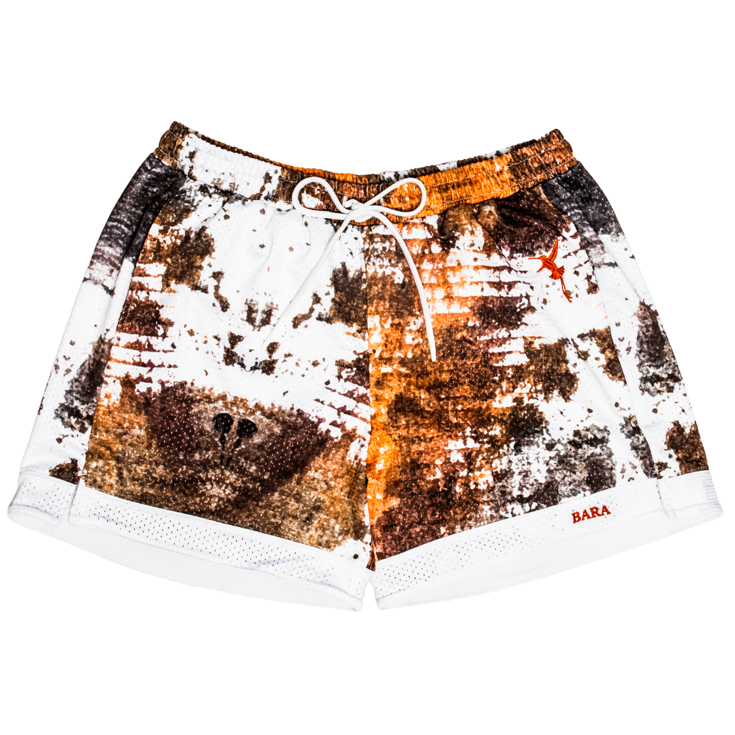 BARA Orange Dye Mesh Short